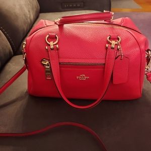 New coach pink satchel